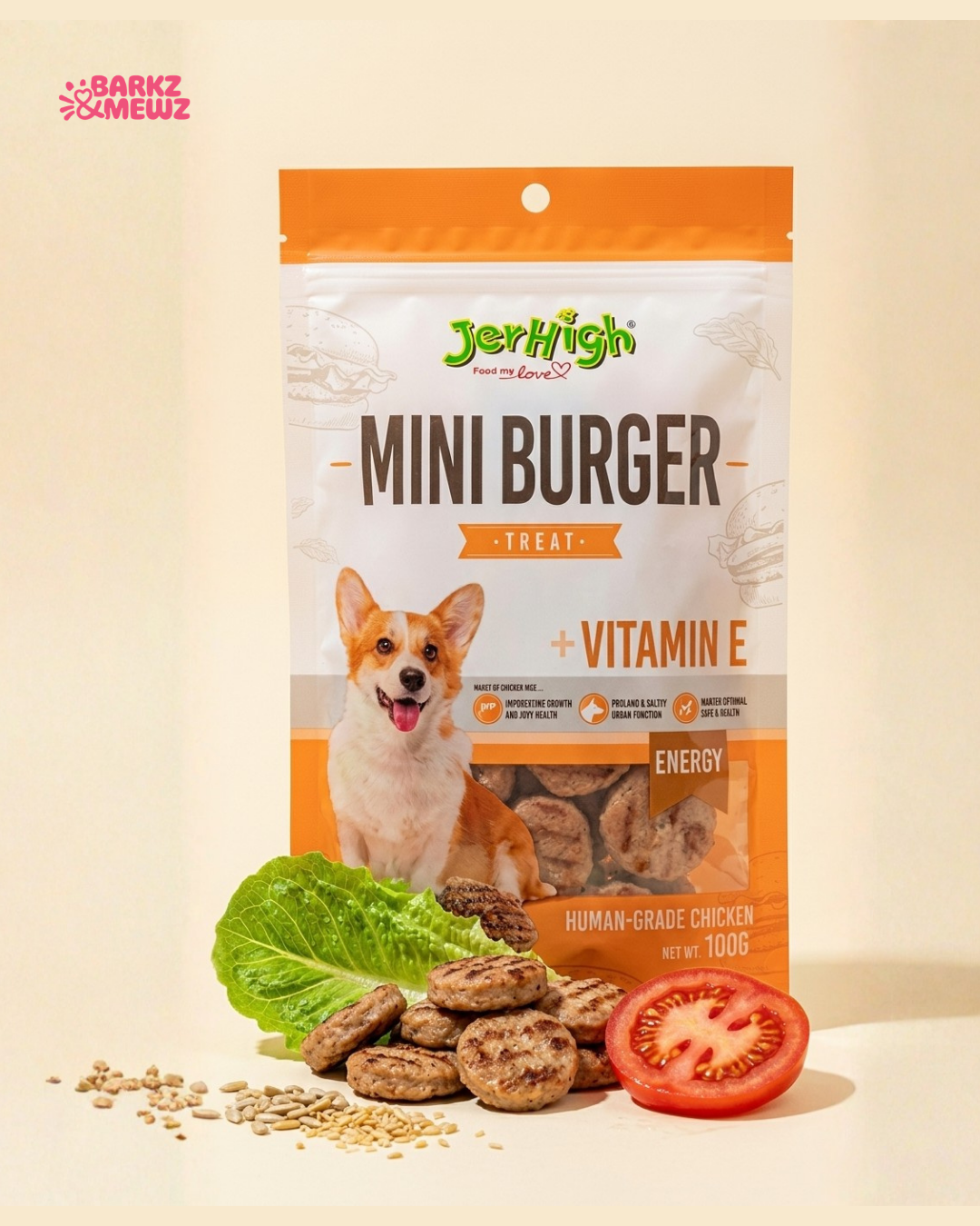 Jerhigh 100g (Pack of 2) Mini Burger