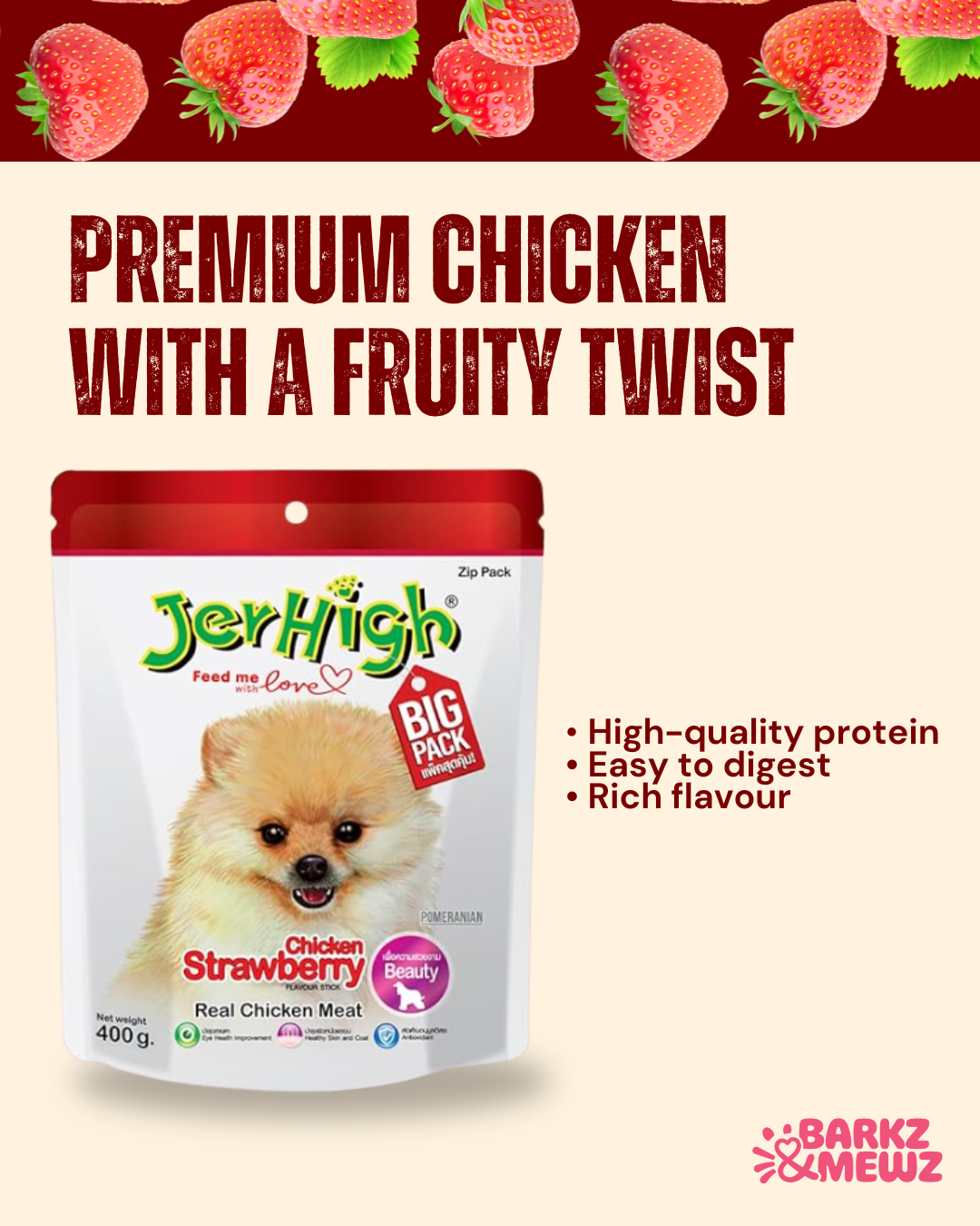 Jerhigh 400g Strawberry view 4