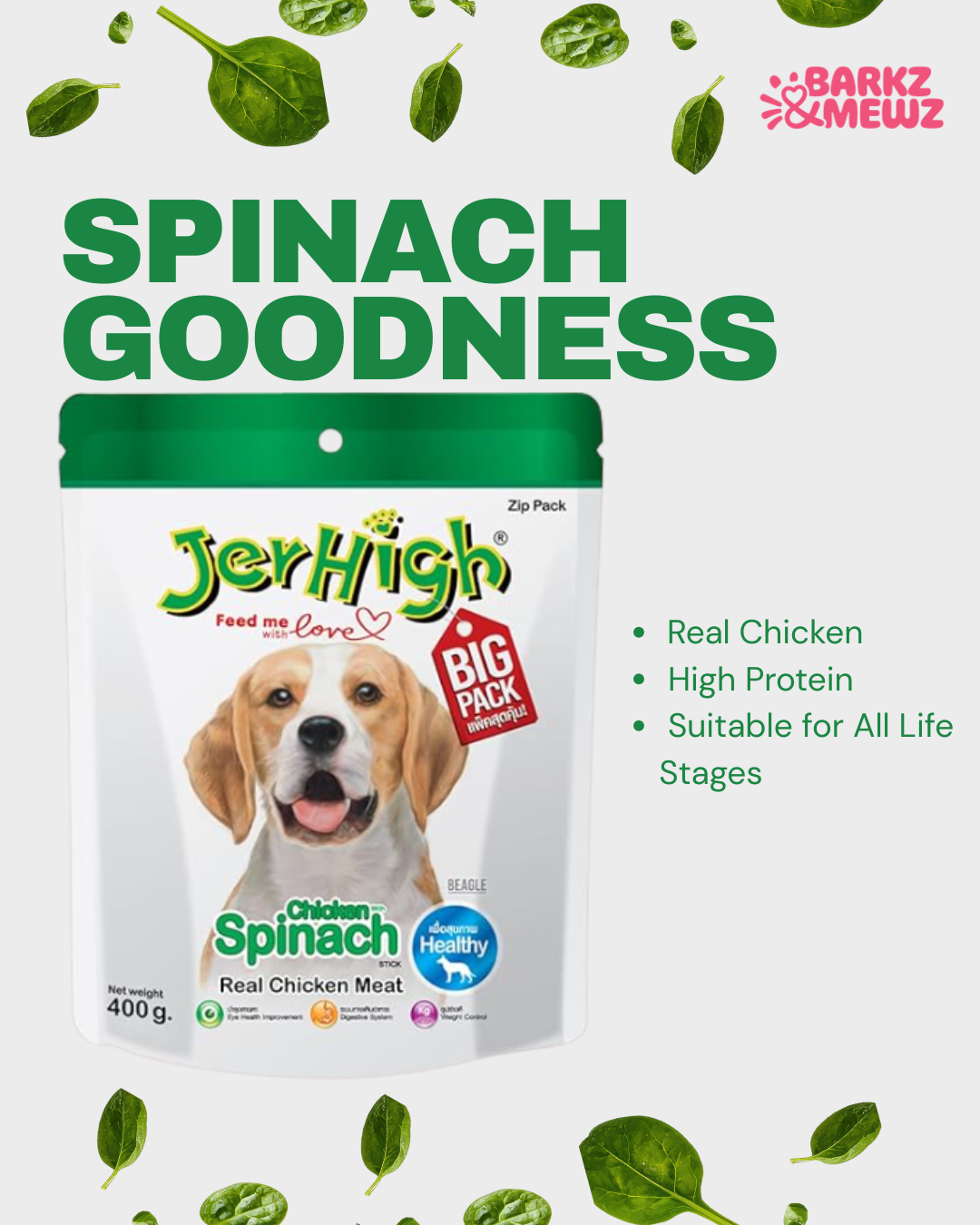 Jerhigh 400g Spinach view 4