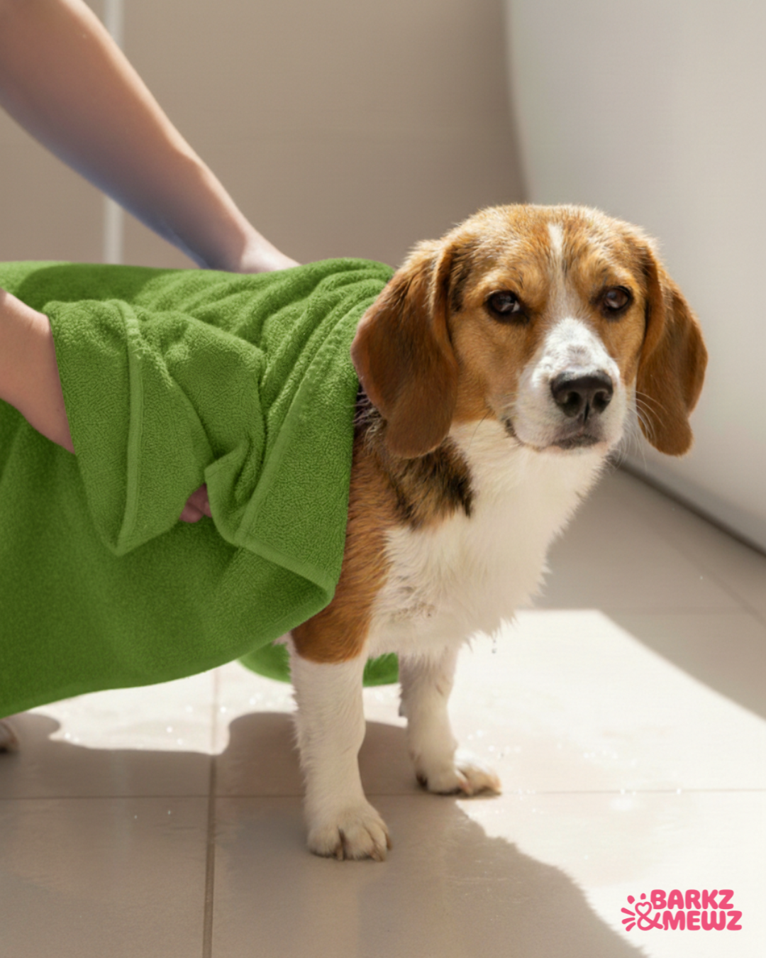 Pet Towel Green view 2
