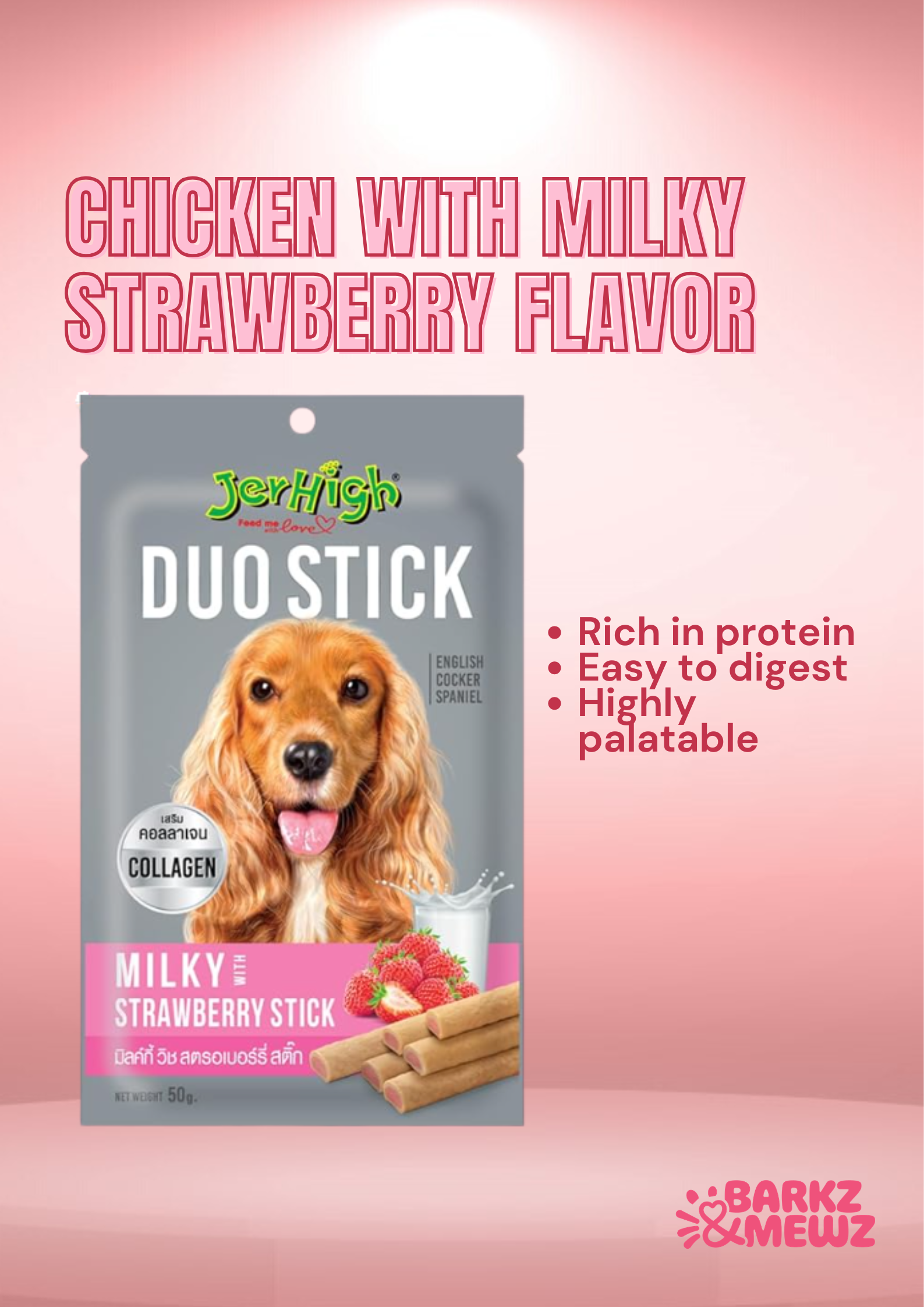 Jerhigh 50g (Pack of 6) Strawberry view 4