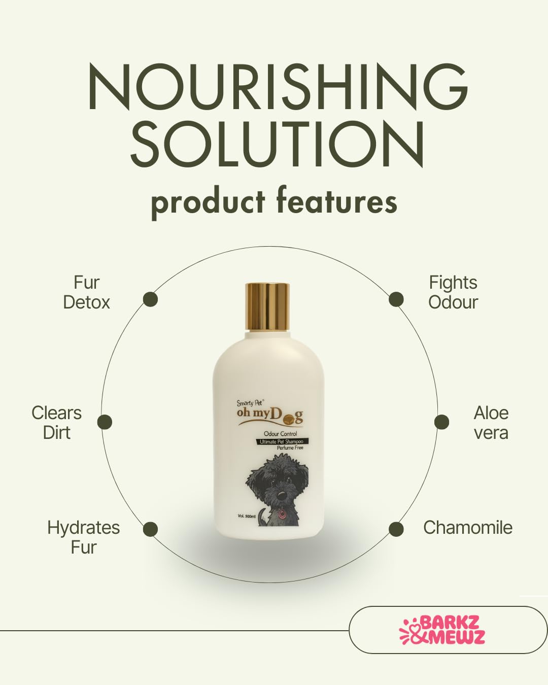 Oh My Dog Pet Shampoo 500ml, Odour Control view 4