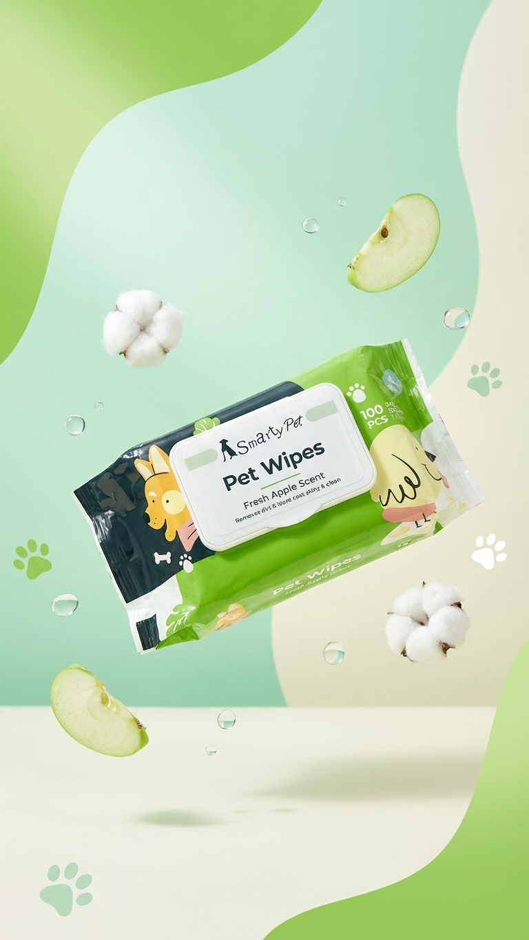 Smarty Pet Wet Tissue Wipes-100 Sheet