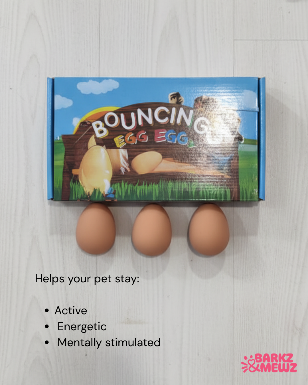 Egg Bouncing Ball ( Pack of 3) view 2