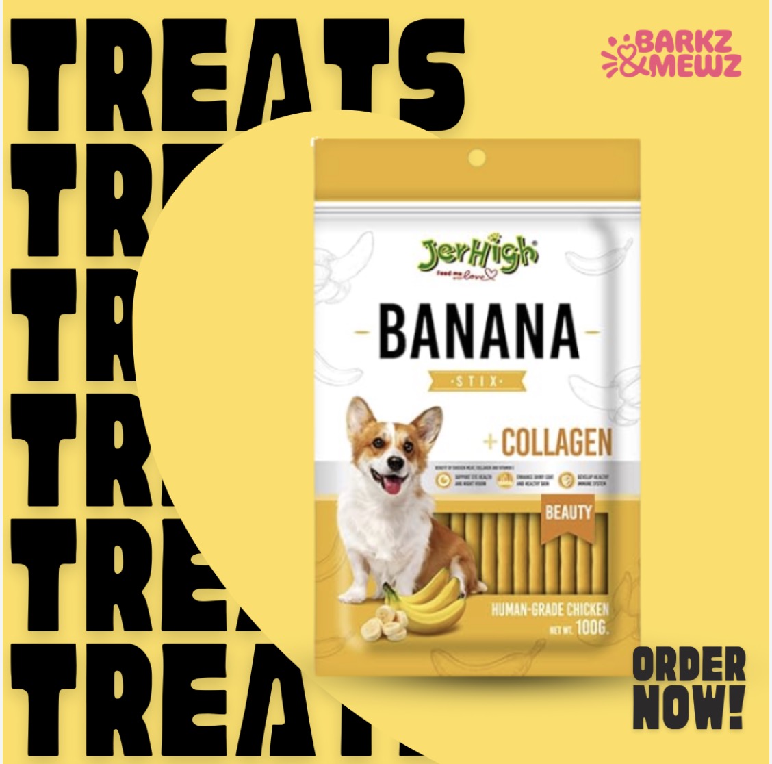 JerHigh 100g Banana Sticks