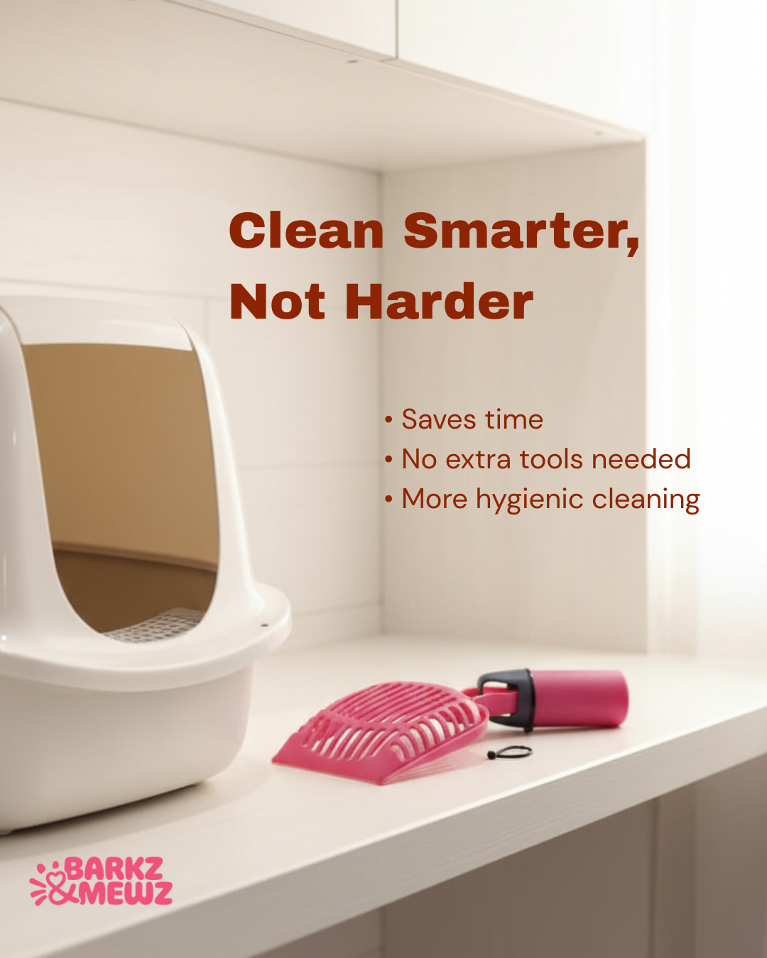 Litter Scooper with Poop Bag Holder view 3