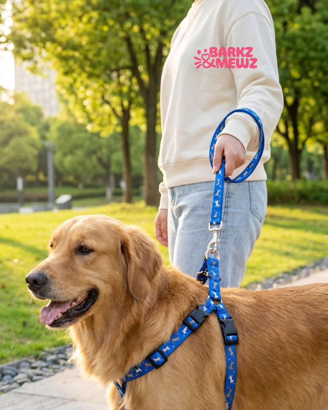 Harness & Leash – Paw Print (S, 10mm) view 3