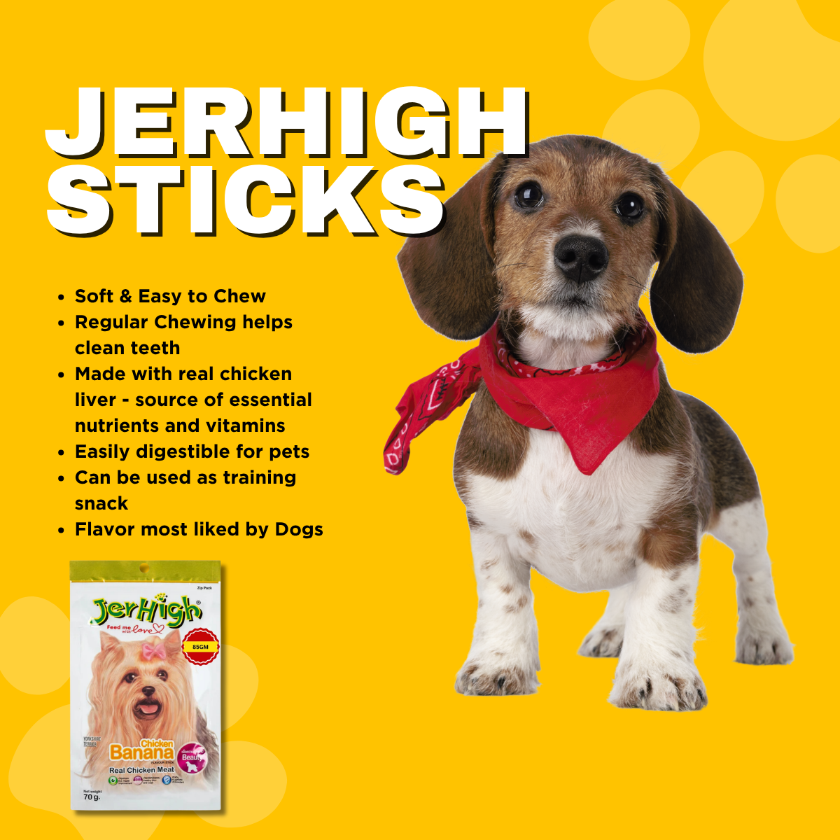 Jerhigh 70g Banana (Pack of 4) view 2