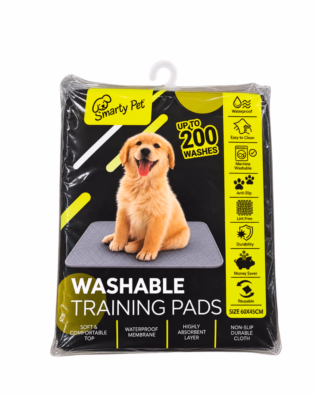Smarty Pet Reusable & Washable Dog Training Pee Pad 45*60(pack of 2)